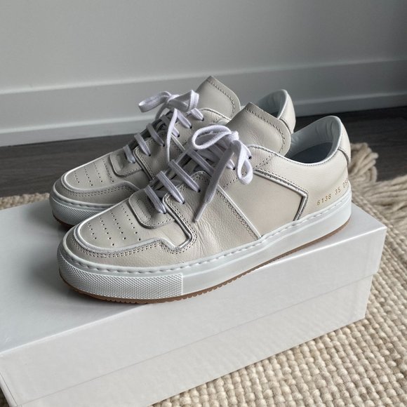 Common Projects White Leather Sneakers - Picture 2 of 5